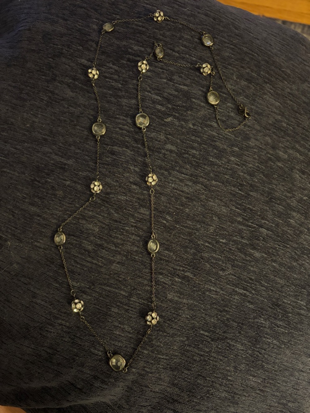 Beautiful Crystal Long Necklace - Clear Stones by Stella and Dot